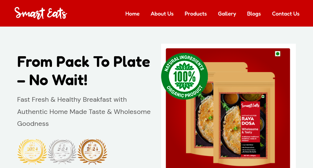 Readymade Packed Food Company Website